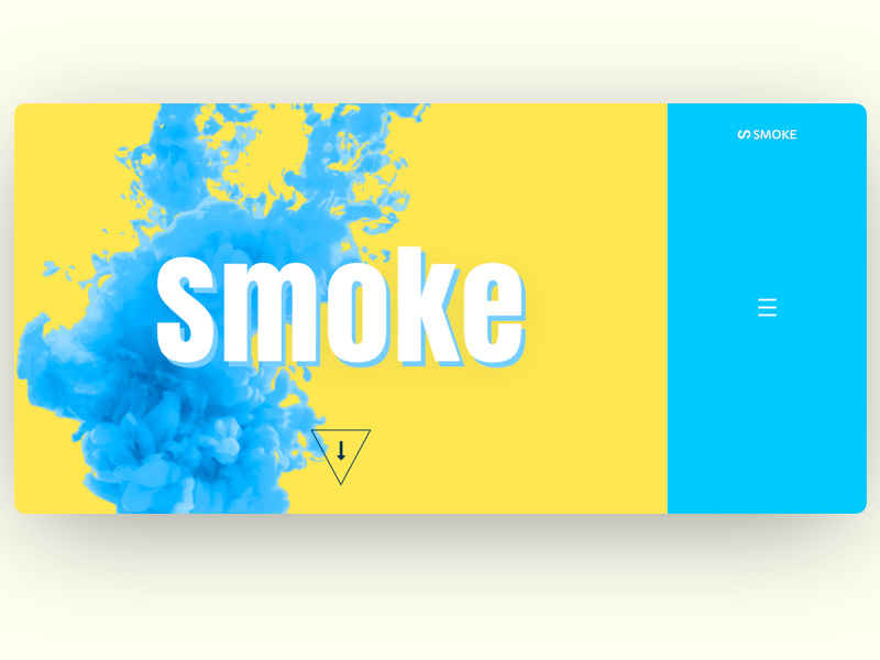 Smoke - Home Section arrow side navigation creative image manipulation smoke banner home page vintage country