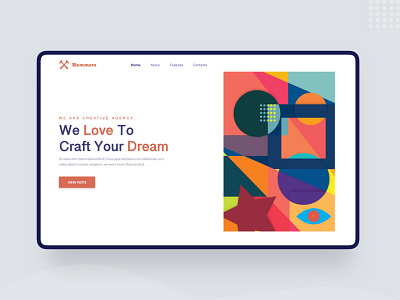 Agency Landing Page⎜Home Screen agency website branding color study colors creative creativity dribbble best shot illustration interface modern typogaphy typography ui web design