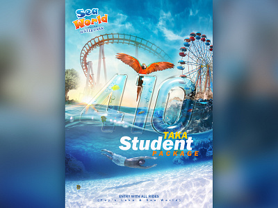 Sea World Concord Water World branding design illustration poster social social media web