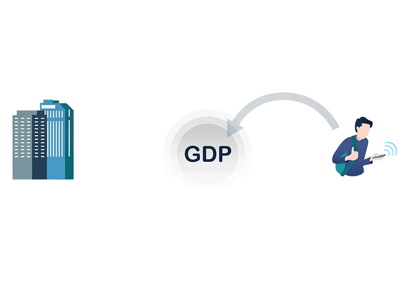 I OWN MY DATA- The GDP ecosystem blockchain data illustration