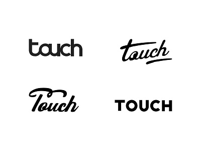 Touch logotype custom type logotype typography