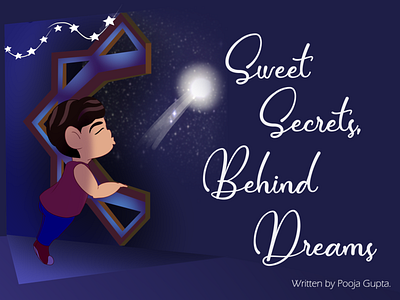 'Sweet Secrets, Behind Dreams' (Pub. 2020) cartoon character character design childrens book illustration childrens illustration color concept night space stars