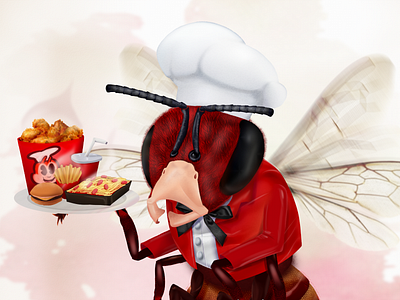 'Apis Tum Iocosa' Jollibee bee cartoon character character design chef childrens book illustration childrens illustration color concept fast food mascot insect jollibee