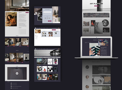 Art PlatForm artist design figma minimal photoshop ux ui webdesig website