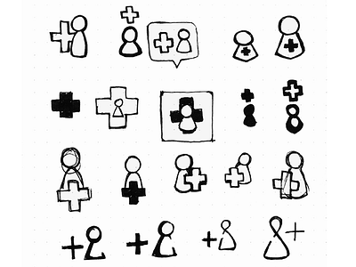 Icons Variation design hand drawing health icons sketch