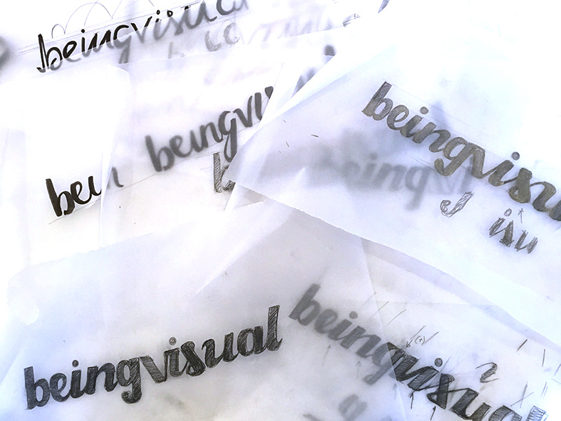 Being Visual Lettering Logo exploration brand design logo lettering