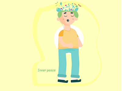 Inner peace characterdesign design illustration vector