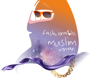 Moslem design illustration muslim women красота мода мусульманская женщина мусульманская мода очки платок цепочка