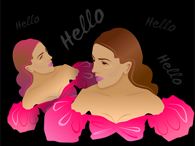 Pink Flowers design fashion fashion brand icon illustration logo style vector woman красота