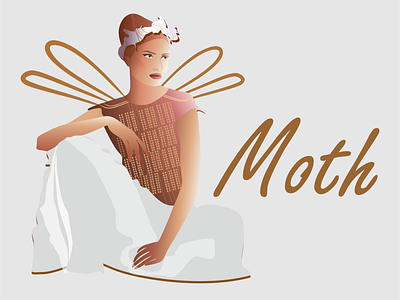 "Moth" Illustration beautiful design fashion graphic design illustration style vector woman красота мода