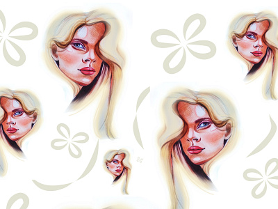 blondy pattern live color pencil design fashion brand graphic design graphics illustration style ui watercolor woman красота