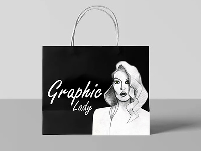 mokap bag lady art pencil design fashion fashion brand graphic graphic design illustration style woman