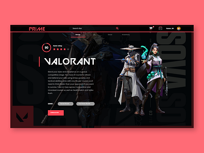 Valorant Landing Page Concept adobe xd dailyui ui ui design ux valorant