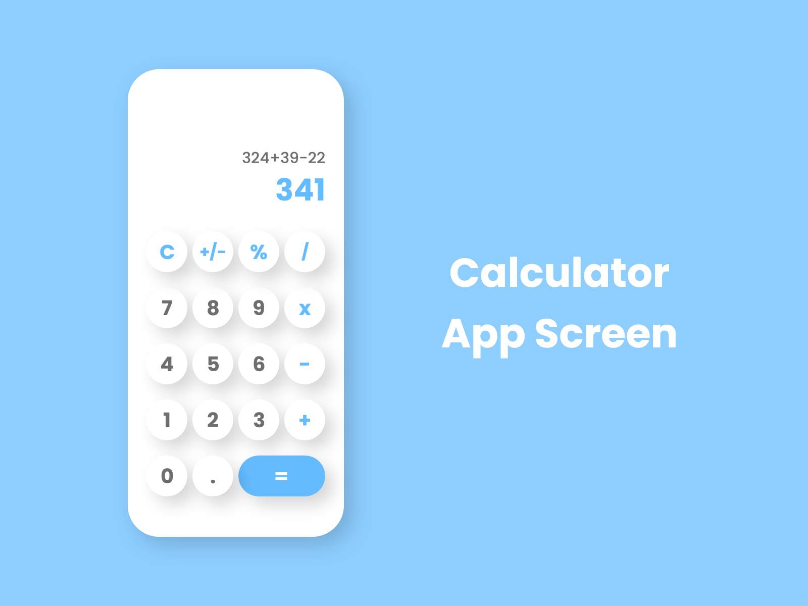 Calculator App Screen Design by Rahul Kumar on Dribbble