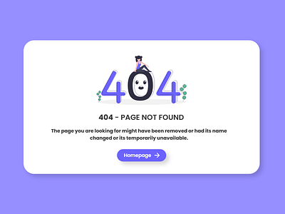 404 Error Page Screen Design