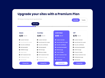 Pricing Screen Design