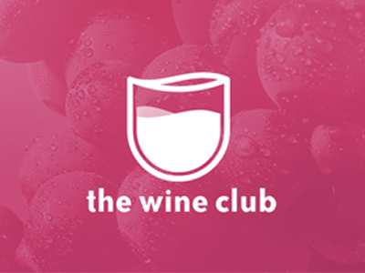 the wine club identity logo pink wine