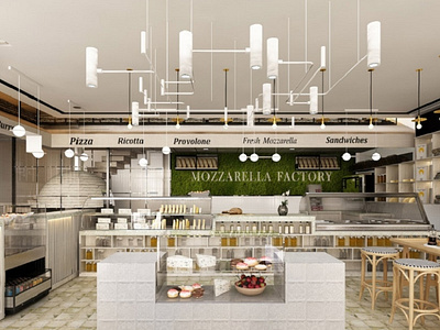 Mozzarella Italian Cheese Store Café Design