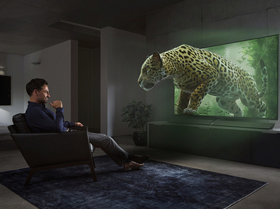 TV room animal colour cs6 illustraion jaguar manipulation photoshop