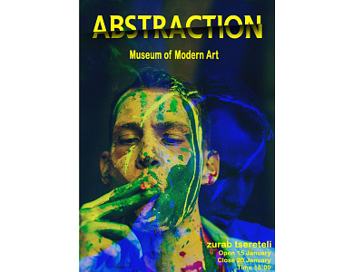 Abstraction Art Exhibition Poster abstract art abstraction cigarette colors colour design man photoshop