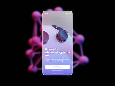 Concept of a mobile app for streamers app design product ui ux uxui web design
