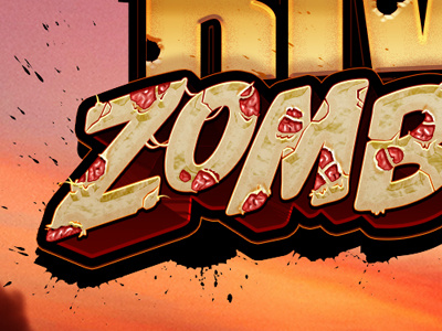 Zombieattack game logo mobile zombie