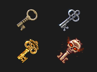 Keys game icon icons illustration key lock rarity ui