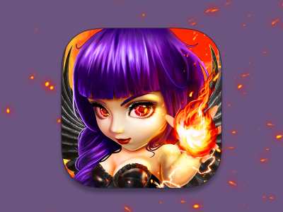 Fire Fairy Icon app fairy fire game icon illustration
