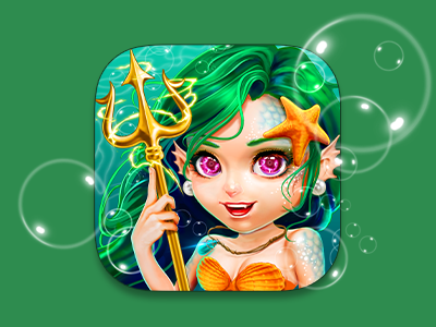 Water Fairy Icon app fairy game icon illustration mermaid water