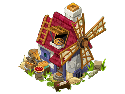 Bakery bakery farm game game art illustration isometric mobile ui vector windmill