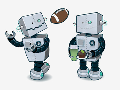 Robot illustration mascot plumbheavy vector