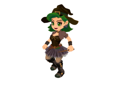 The Sorceress 2d animation character cycle game gif sprite walk