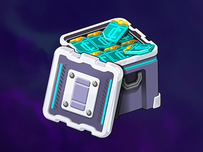 Loot crate currency game gameart illustration loot mobile sci fi space ui uiux