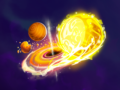 Galaxy background galaxy game gameart illustration mobile sci fi space ui uiux
