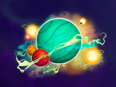 Galaxy 4 background galaxy game gameart illustration mobile sci fi space ui uiux