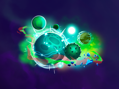 Galaxy 3 background galaxy game gameart illustration mobile sci fi space ui uiux