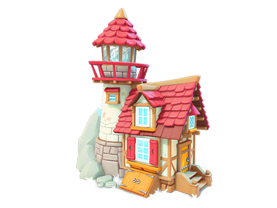 Lighthouse 3d game gameart house illustration lighthouse maya mobile