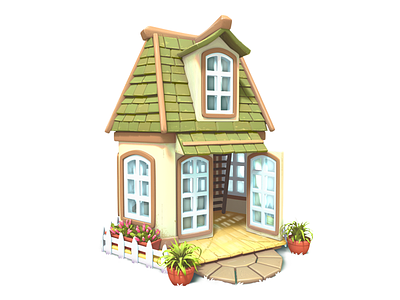 guesthouse 3d game gameart house illustration mobile