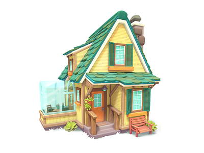 house 3d game gameart house illustration mobile model painting