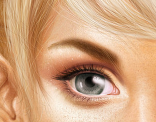 Eye Close-up digital illustration painting