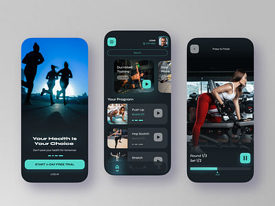 Fitness App activity app concept dark fitness fitness app fitness tracker glass glassmorphism graphic design mobile mobile app sport tracker trainer training training tracker ui uxui workout