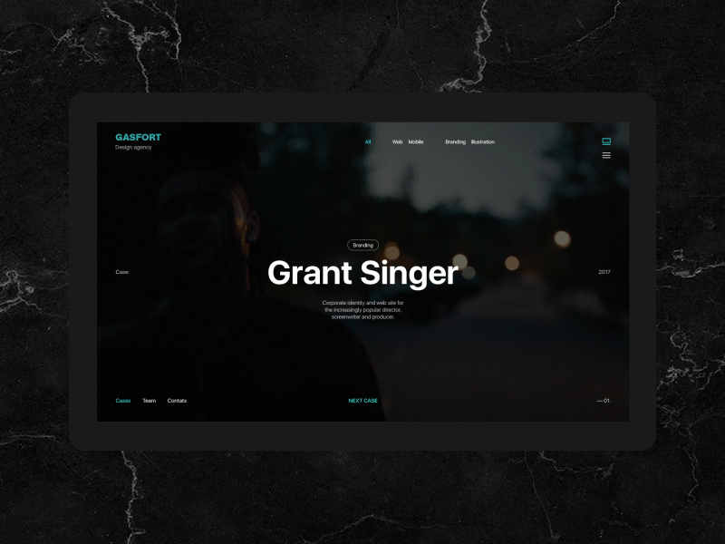 GASFORT — Cases clean clear grid minimal motion shot site ui ux web website