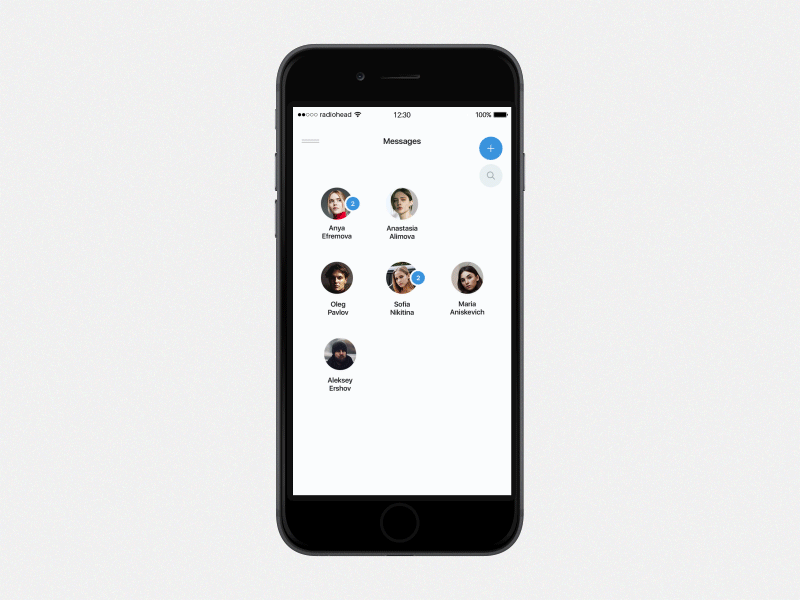 Messenger — Сonversation animation app application conversation messages messenger mobile motion ui ux web