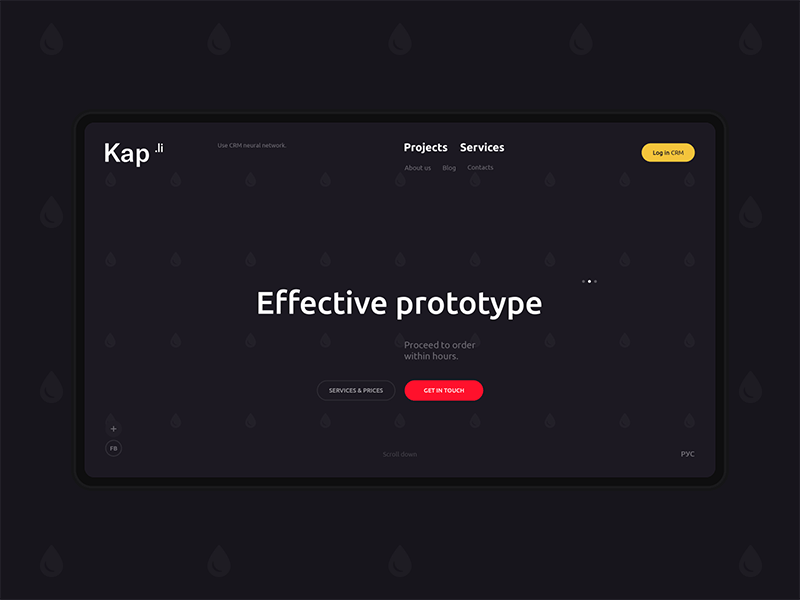 Kapli animation clean clear desktop grid landing motion ui ux web