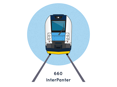 Icon of Czech train InterPanter czech icon illustration train