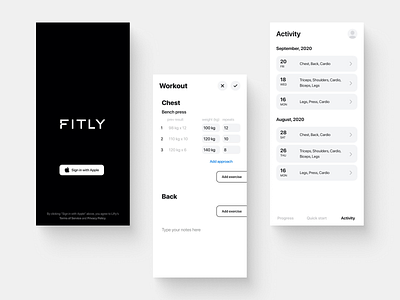 🏋️‍♀️ Fitness App - Training Tracker activity clean daily design fitness goal habit health minimal mobile productivity running tracker tracking ui ux workout