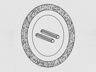 Churros, not chopsticks! badge branding design icon illustration logo mark stamp vector
