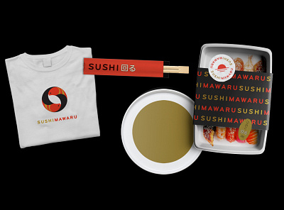 Sushi Mawaru branding branding design illustration logo vector