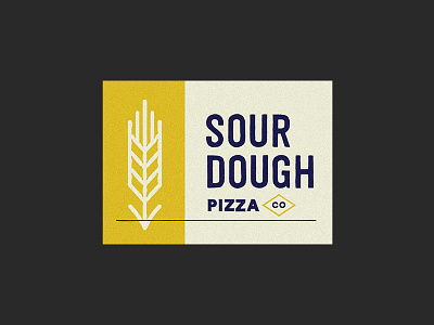 Sour Dough Pizza Co. logo mark pizza stamp
