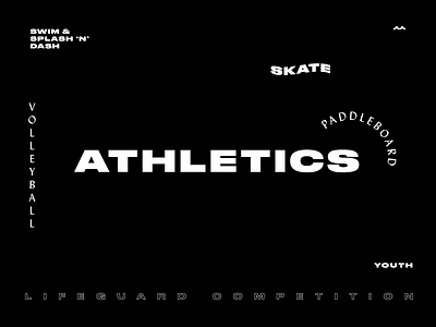 Athletics Hero Banner athlete banner sports type layout typography